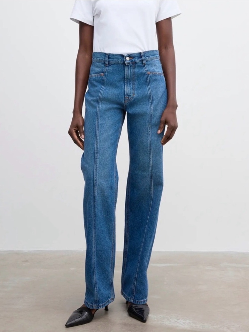 House of Dagmar Loose Fit Jeans Dark Blue Organic Cotton Size 28/32